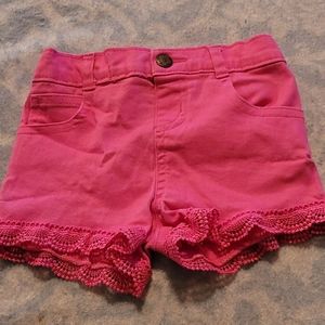 Pink jean shorts